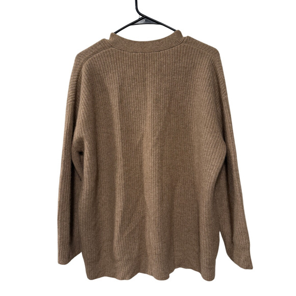 Jenni Kayne S Oversized 100% Cashmere Cocoon Cardigan Sweater Undyed Stone XXS - Picture 3 of 8